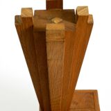 Two mid-century standing ashtrays consisting of red Alabaster cup