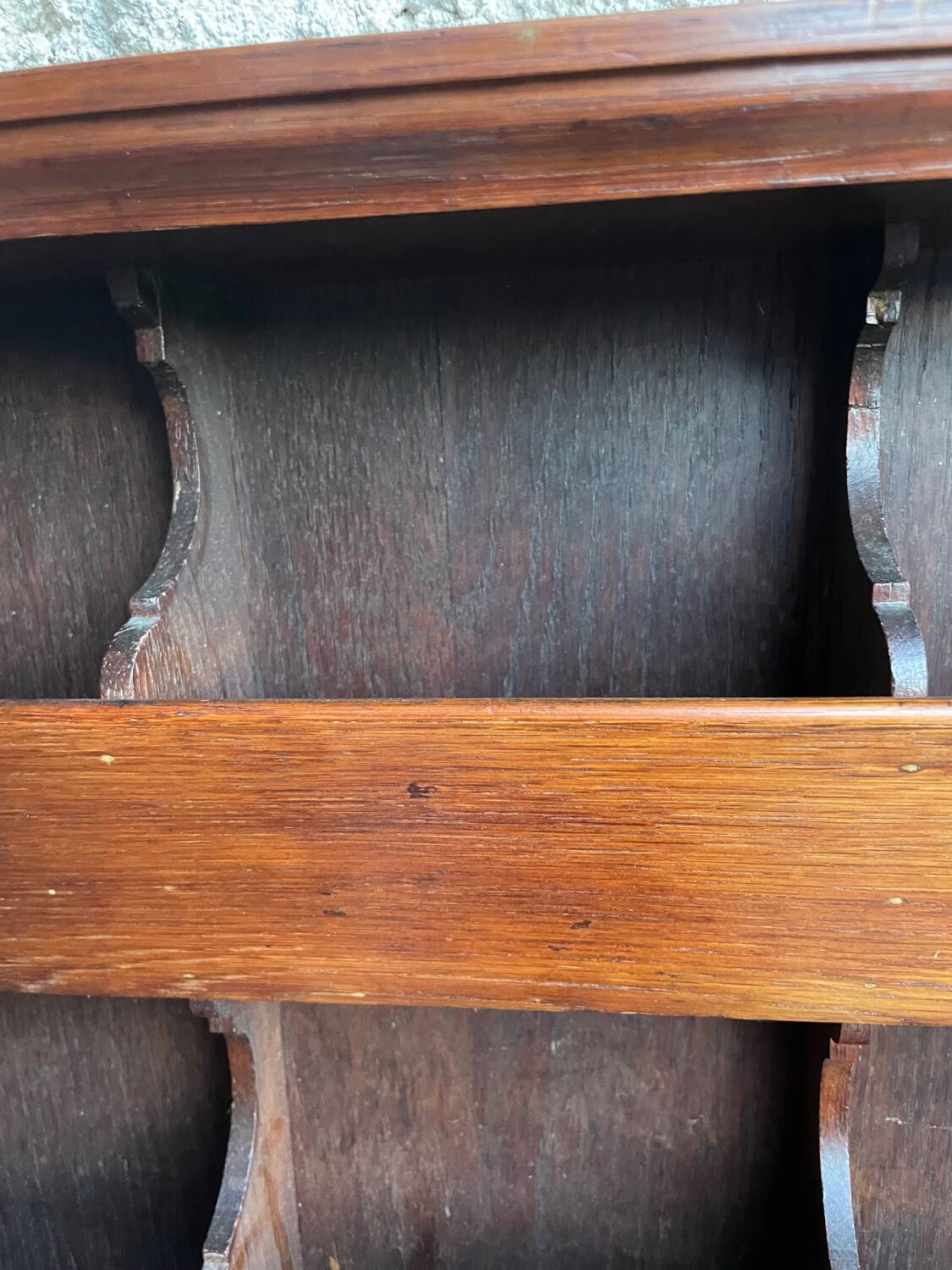 Old vintage wooden letter rack