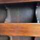 Old vintage wooden letter rack