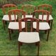 Set of 6 chairs in solid teak Roche Bobois 1960/1970