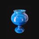 Large Footed Bowl in Cracked Turquoise Earthenware