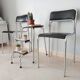 Vintage stepladder in chrome and formica 70s/80s