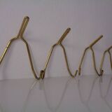Mid-Century Brass Coat Hooks, 1950s, Set of 2