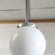 Suspension industrielle globe opaline - mid. XXéme