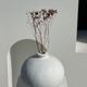 Handcrafted terracotta ball vase painted white H:24 D:26