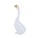 Porcelain goose figurine, Hungarian design, 1960s,manufactured by Holloháza