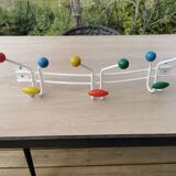 Large vintage coat rack in POP colors