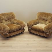 Velour armchair, Italian design, 1970s, production: Italy