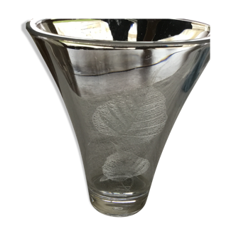 Vase en verre épais