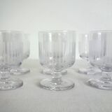 Set of 6 vintage cut crystal aperitif glasses
