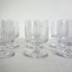 Set of 6 vintage cut crystal aperitif glasses