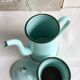 Mint enamelled coffee maker