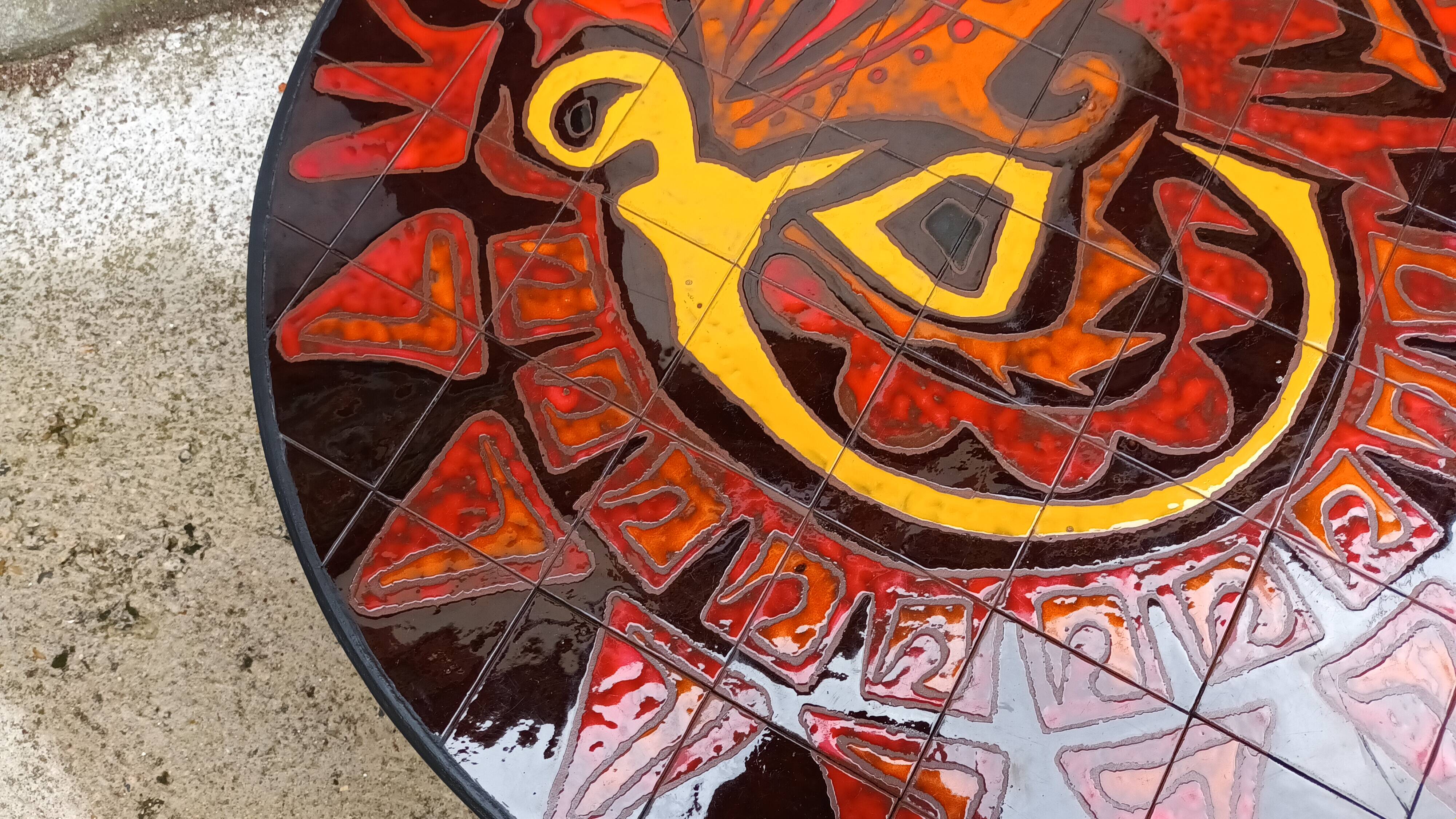 1950s ceramic coffee table