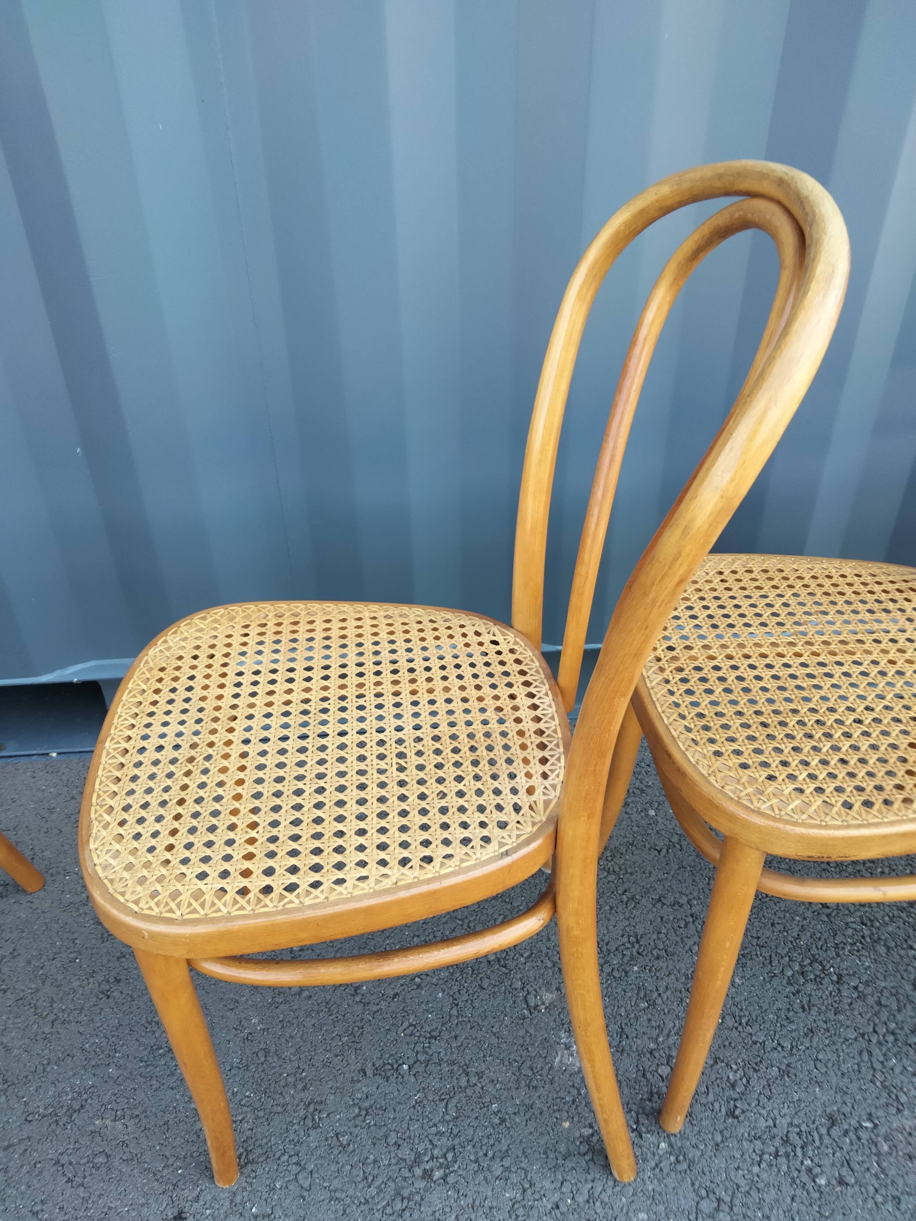 6 vintage cannees chairs old