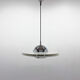 1970's ufo chrome & lacquered metal space age pendant, Italy