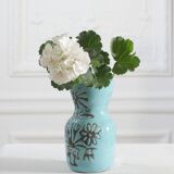 Rare vase by Roger Capron (1922-2006) with an earthenware shoulder.