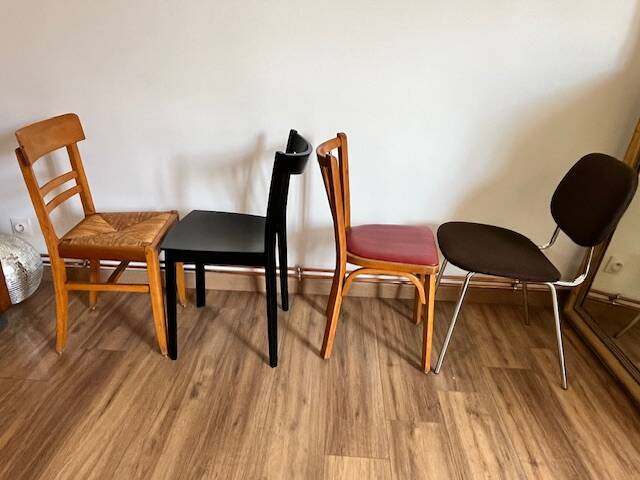 Set of 4 mismatched chairs