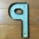 Ancient letter sign metal P