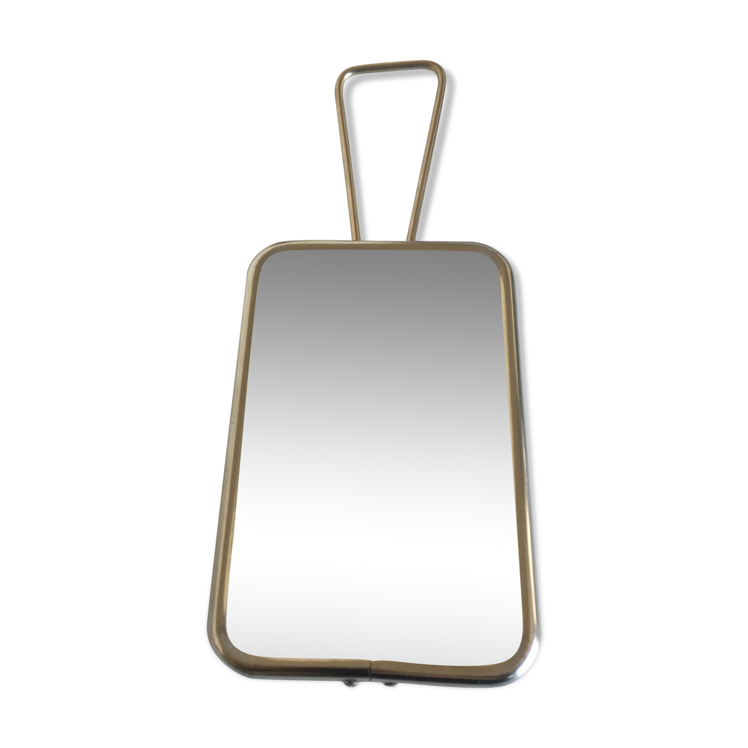 Barber's mirror white relief back - 14x9cm