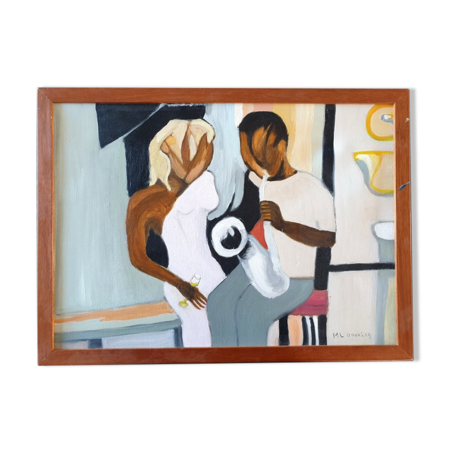 M.L Gourlay - Oil on canvas - "The saxophonist"