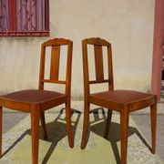 Matching Art Deco seats: 1 bridge armchair and 2 chairs.