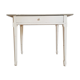 Table de ferme blanche et grise avec son tiroir