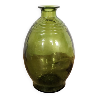 Handcrafted green bottle