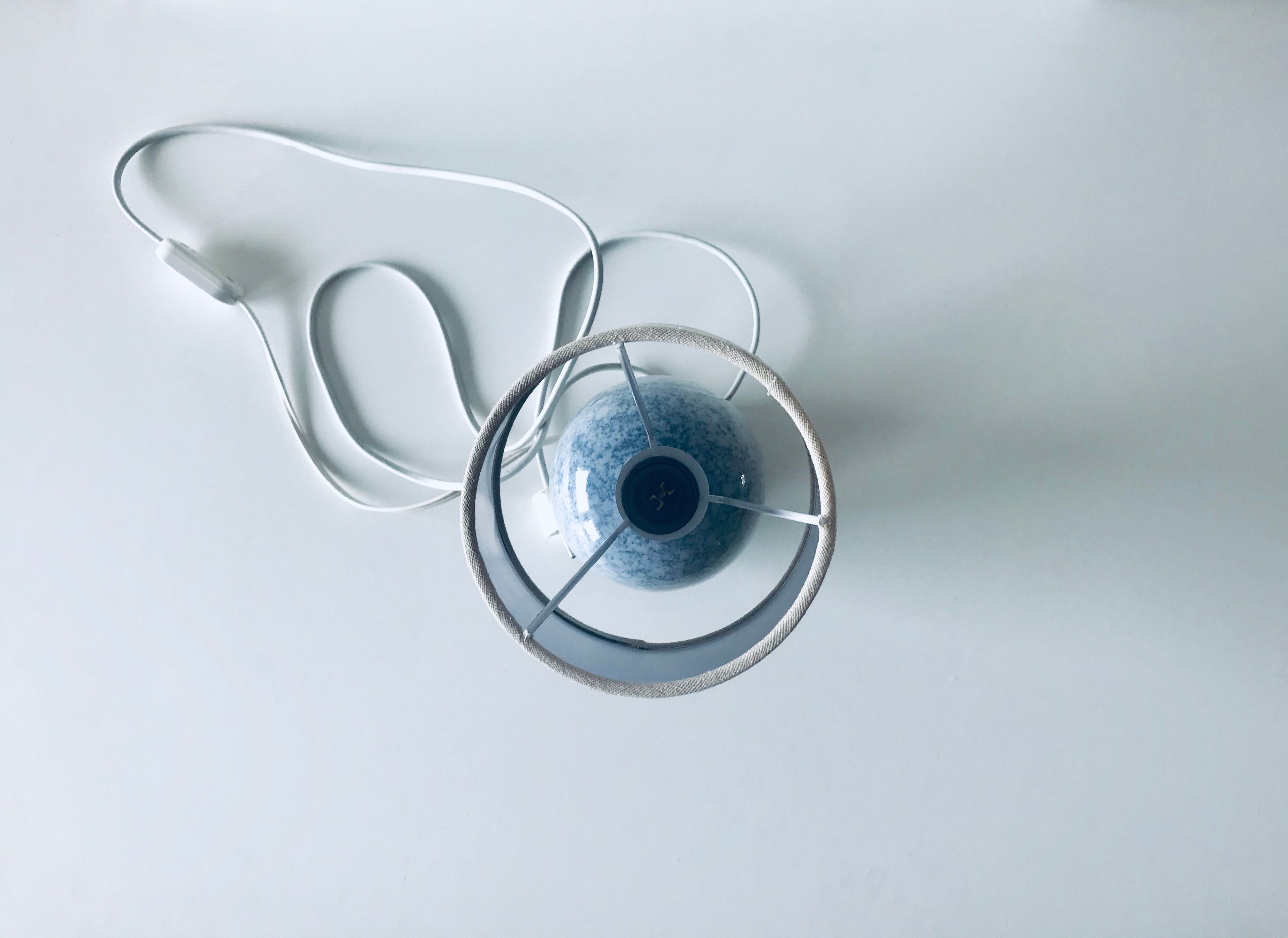 Ceramic lamp blue stoneware