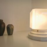Lampe à poser Art déco blanche