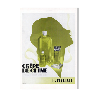 Affiche vintage originale 30s  F.Millot Parfum Paris 30x40cm
