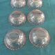 Series of 6 cups in pink glass France
