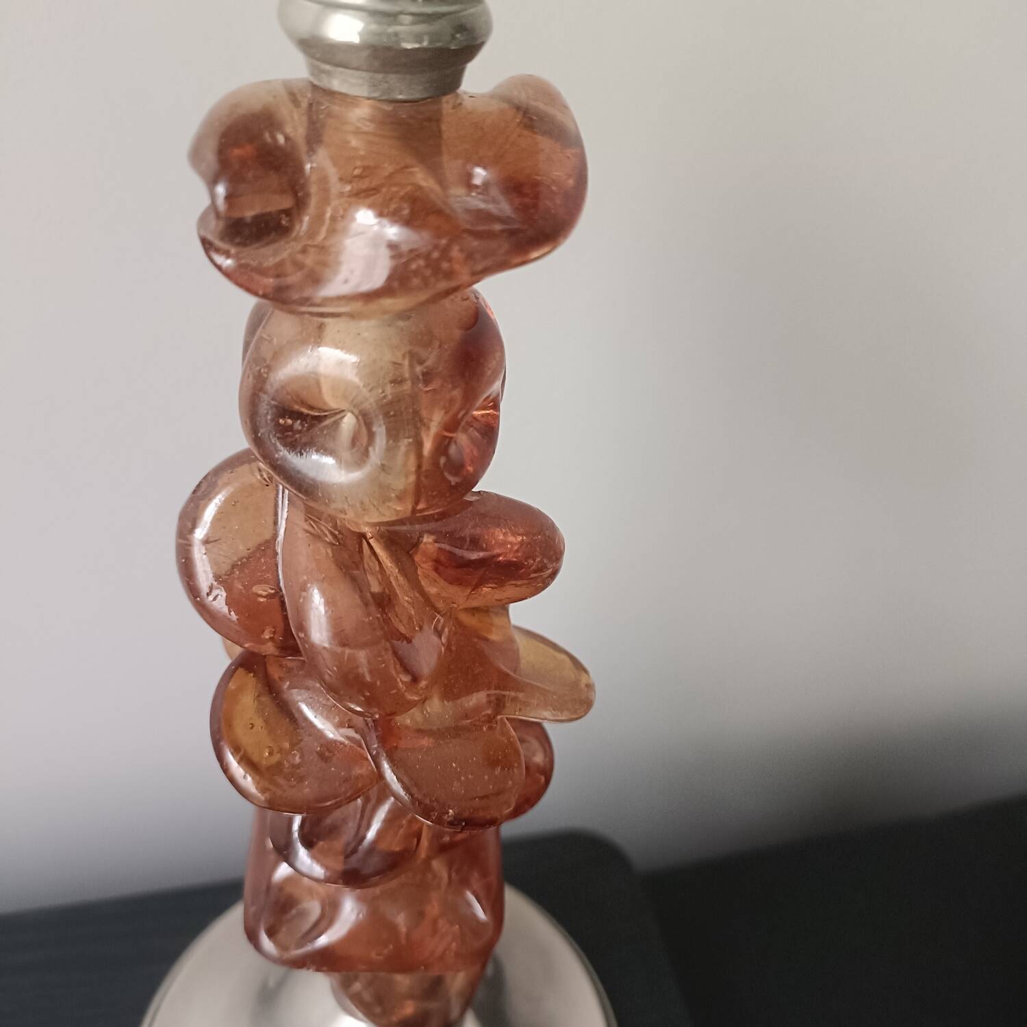 Vintage amber candlestick
