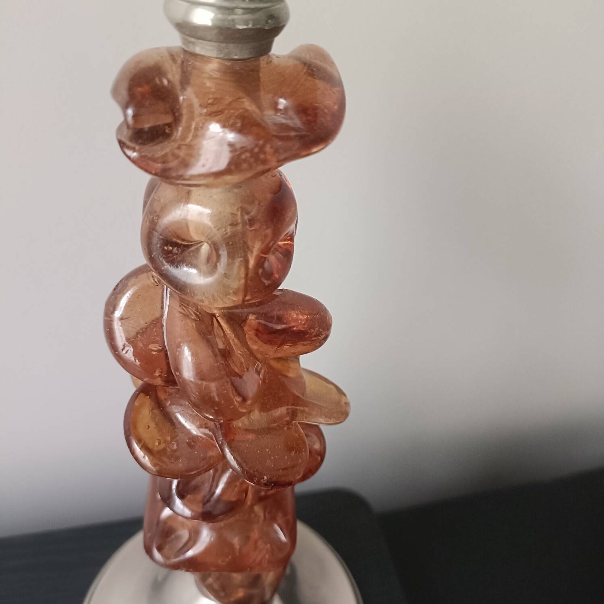 Bougeoir vintage ambre