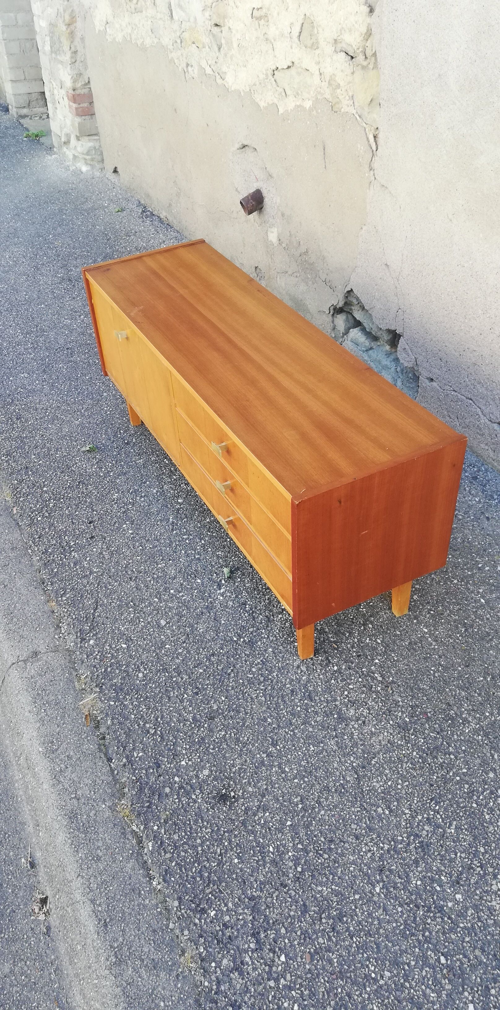 Vintage chest of drawers 3 drawers 1 flap