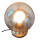 Vintage Limburg table lamp in bubbled glass and brass base