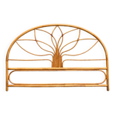 Tête de lit en rotin vintage 1970 140cm
