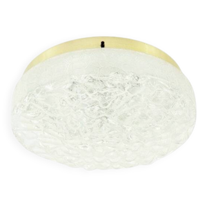 Grand plafonnier en verre - glace