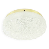 Large Mid-Century Modern Murano Ice Glass Flush Mount from Doria, 1960s