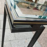 Console ancienne plateau verre vintage
