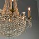 Pearl Bag Chandelier, Cut Crystals Circa 1900
