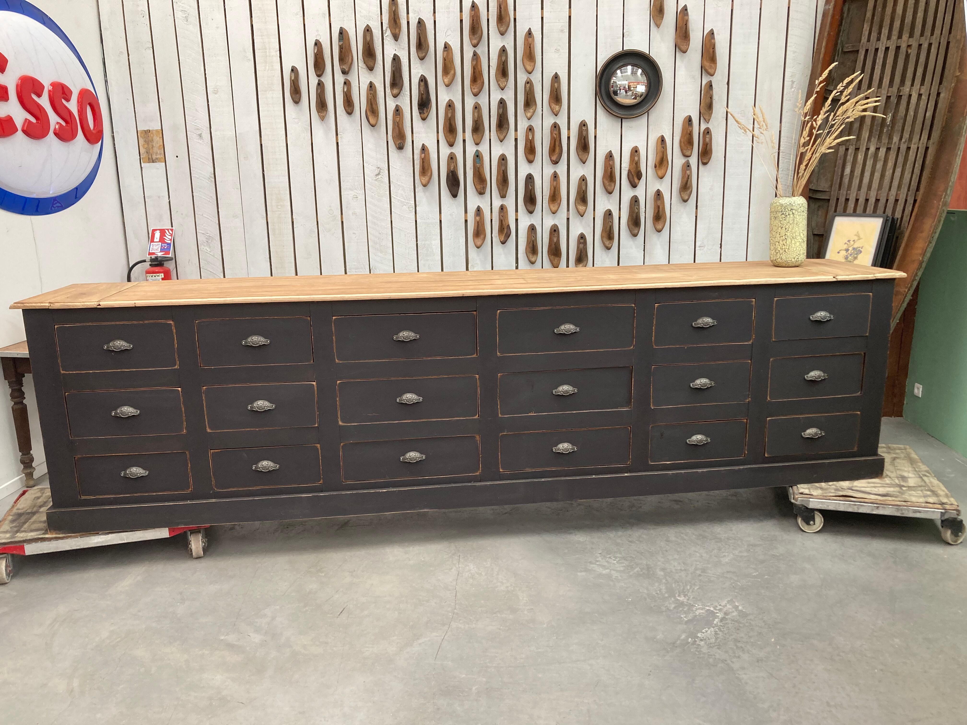 Old cabinet with 18 drawers xxl