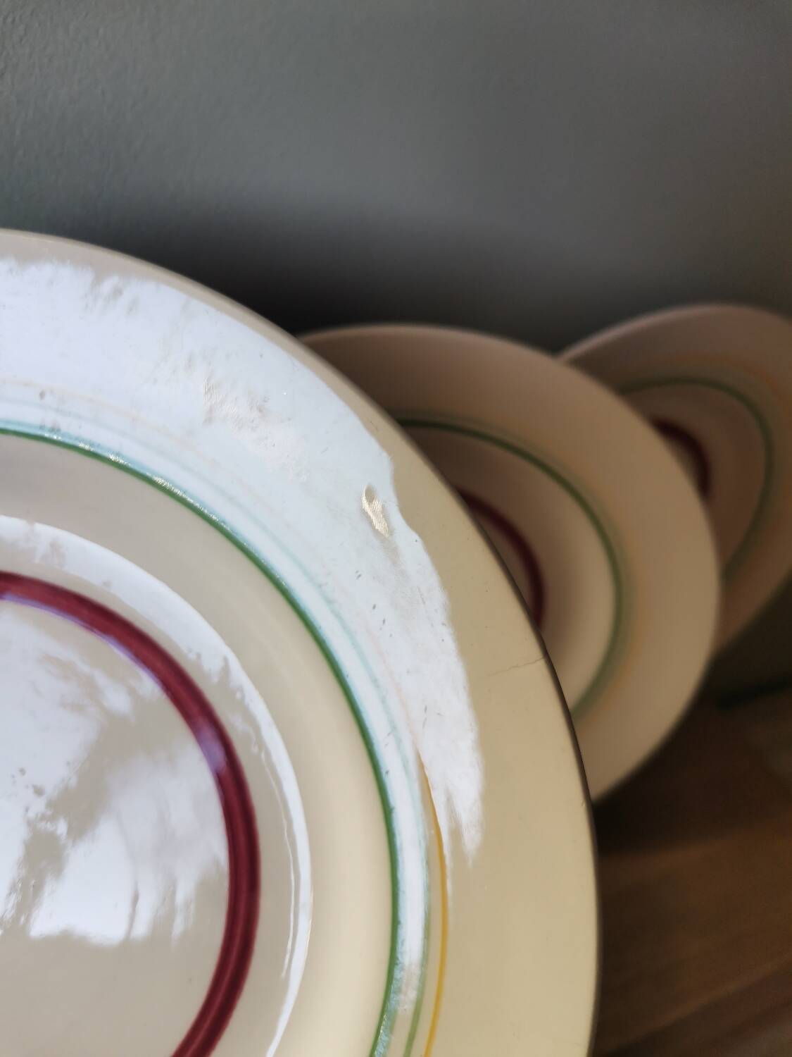 Set of 4 vintage plates Gien France Olympic pattern