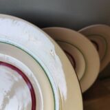 Set of 4 vintage plates Gien France Olympic pattern