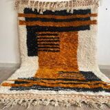 Handmade wool Beni Ourain rug,