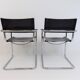 Matteo grassi mg5 set of 2 leather cantilever chairs
