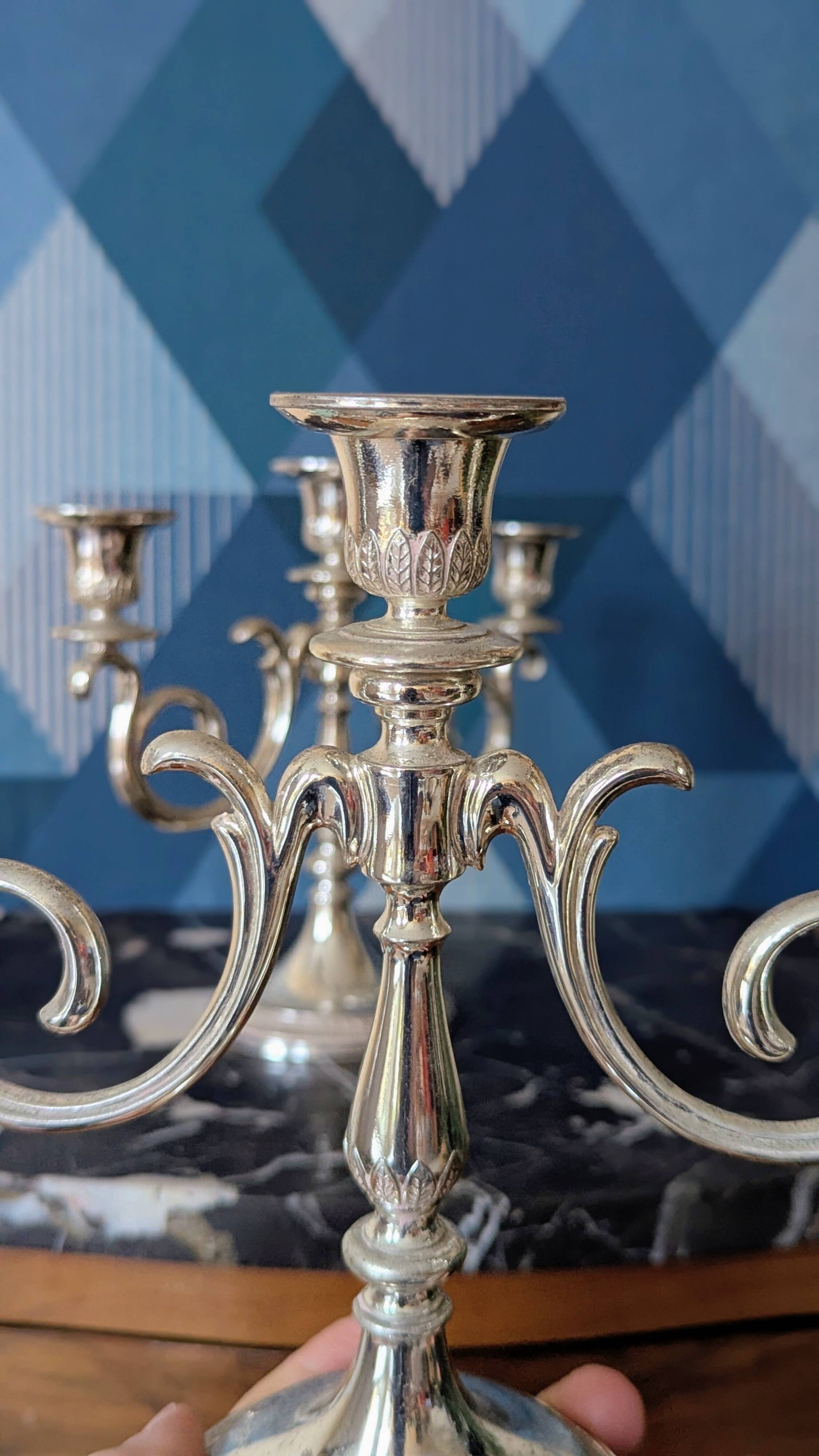 Pair of vintage candlesticks from the 70s.