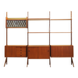 Teak system bookcase, Norwegian design, 1960s, production: Blindheim Mobelf
