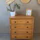 Vintage light oak chest of drawers