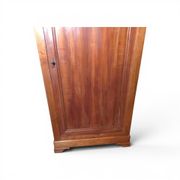 Louis Philippe style solid cherry wood bonnetière wardrobe