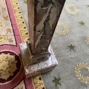 Selette gaine en marbre et bronze